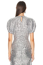 RABANNE Sequin T-Shirt in Silver, view 4, click to view large image.