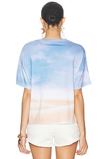 RABANNE Desert Print Boyfriend T-shirt in White, view 4, click to view large image.