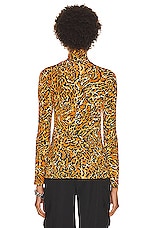 RABANNE Long Sleeve Turtleneck in Leopard Ratti, view 3, click to view large image.