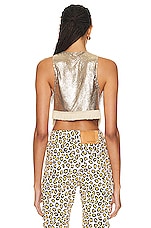 RABANNE Vest Top in Light Gold, view 3, click to view large image.