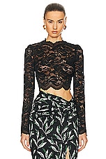RABANNE Lace Top in Black, view 1, click to view large image.