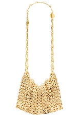 RABANNE Chain Shoulder Bag in Gold, view 3, click to view large image.