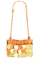 RABANNE Pendant Shoulder Bag in Copper & Gold, view 1, click to view large image.