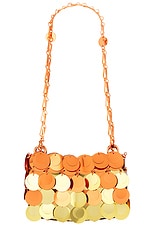 RABANNE Pendant Shoulder Bag in Copper & Gold, view 3, click to view large image.