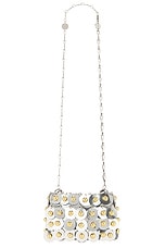 RABANNE Sac A Main Handbag in Silver & Gold, view 6, click to view large image.