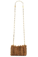 RABANNE Sac A Main Handbag in Camel & Gold, view 5, click to view large image.