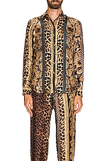 Pierre-Louis Mascia Aloe Long Sleeve Shirt in Multi, view 3, click to view large image.