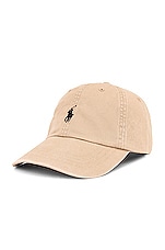 Polo Ralph Lauren Chino Cap in Nubuck & Relay Blue, view 2, click to view large image.
