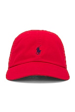 Polo Ralph Lauren Chino Cap in Rl 2000 Red, view 1, click to view large image.