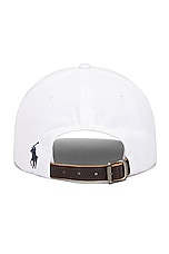 Polo Ralph Lauren Classic Sport Cap in White, view 2, click to view large image.
