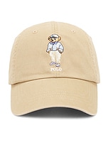 Polo Ralph Lauren Bear Cap in Cafe Tan, view 1, click to view large image.