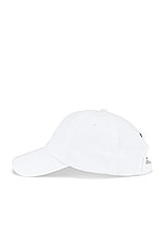 Polo Ralph Lauren Chino Cap in White & Marlin Blue, view 3, click to view large image.