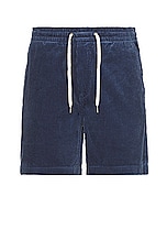 Polo Ralph Lauren Corduroy Prepster Short in Boston Navy, view 1, click to view large image.