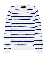 Polo Ralph Lauren Textured Sweater in Deckwash White Combo, view 1, click to view large image.
