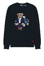 Polo Ralph Lauren Bear Sweater in Aviator Navy, view 1, click to view large image.
