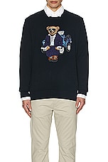 Polo Ralph Lauren Bear Sweater in Aviator Navy, view 4, click to view large image.