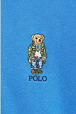 Polo Ralph Lauren Bear Sweatshirt in New England Blue HRTG Bear, view 3, click to view large image.