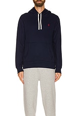 Polo Ralph Lauren Fleece Hoodie in Cruise Navy, view 4, click to view large image.