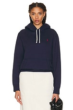 Polo Ralph Lauren Fleece Hoodie in Cruise Navy, view 1, click to view large image.