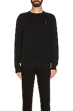 Polo Ralph Lauren Fleece Crewneck in Polo Black, view 4, click to view large image.
