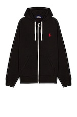 Polo Ralph Lauren Fleece Full-Zip Hoodie in Polo Black, view 1, click to view large image.