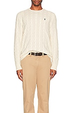 Polo Ralph Lauren Cable Sweater in Andover Cream, view 4, click to view large image.