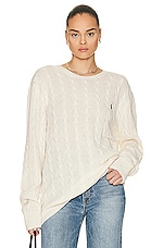 Polo Ralph Lauren Cable Sweater in Andover Cream, view 1, click to view large image.
