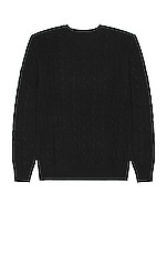 Polo Ralph Lauren Cable Sweater in Polo Black, view 2, click to view large image.