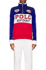 Polo Ralph Lauren Tricot Sweater in Sapphire Star Multi, view 3, click to view large image.