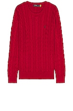 Polo Ralph Lauren Long Sleeve Sweater in Park Avenue Red, view 1, click to view large image.