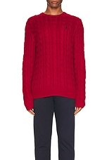 Polo Ralph Lauren Long Sleeve Sweater in Park Avenue Red, view 4, click to view large image.