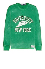 Polo Ralph Lauren Seasonal Fleece New York Crew Neck in Athletic Green, view 1, click to view large image.