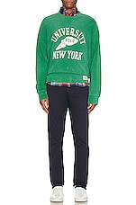 Polo Ralph Lauren Seasonal Fleece New York Crew Neck in Athletic Green, view 5, click to view large image.