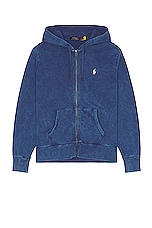 Polo Ralph Lauren Loopback Terry Hoodie in Light Navy, view 1, click to view large image.