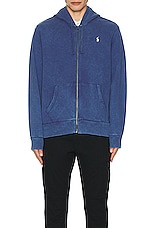 Polo Ralph Lauren Loopback Terry Hoodie in Light Navy, view 4, click to view large image.