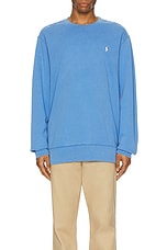 Polo Ralph Lauren Loopback Terry Crew in Summer Blue, view 4, click to view large image.