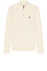 Polo Ralph Lauren Roving Zip Sweater in Andover Cream, view 1, click to view large image.