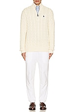 Polo Ralph Lauren Roving Zip Sweater in Andover Cream, view 5, click to view large image.