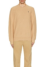Polo Ralph Lauren Long Sleeve Crew in Camel Melange, view 4, click to view large image.
