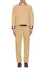 Polo Ralph Lauren Long Sleeve Crew in Camel Melange, view 5, click to view large image.