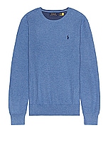 Polo Ralph Lauren Long Sleeve Sweater in Blue Stone Heather, view 1, click to view large image.