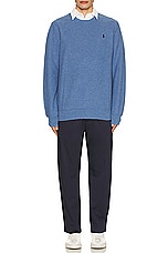 Polo Ralph Lauren Long Sleeve Sweater in Blue Stone Heather, view 5, click to view large image.