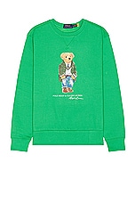 Polo Ralph Lauren Bears Sweater in Sp24 Tiller Green Hrtg Bear, view 1, click to view large image.