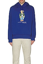 Polo Ralph Lauren Bears Hoodie in Sp24 Beach Royal Hrtg Bear, view 3, click to view large image.