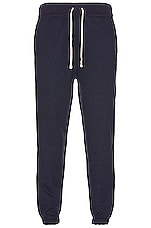 Polo Ralph Lauren Fleece Pant Relaxed in Cruise Navy, view 1, click to view large image.