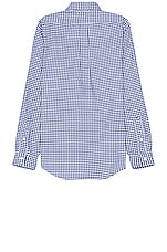 Polo Ralph Lauren Oxford Sport Shirt in Blue & White Gingham, view 2, click to view large image.