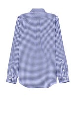 Polo Ralph Lauren Oxford Sport Shirt in Blue & White Gingham, view 2, click to view large image.