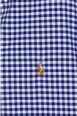 Polo Ralph Lauren Oxford Sport Shirt in Blue & White Gingham, view 3, click to view large image.