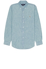 Polo Ralph Lauren Denim &amp; Chambray Sport Shirt in Chambray, view 1, click to view large image.