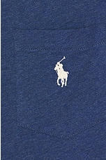 Polo Ralph Lauren Crewneck Pocket T-shirt in Derby Blue Heather, view 3, click to view large image.